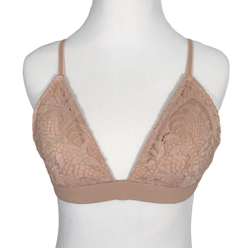 True by Rue21 Tan Triangle Lace Bralette Size M Medium